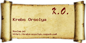 Krebs Orsolya névjegykártya